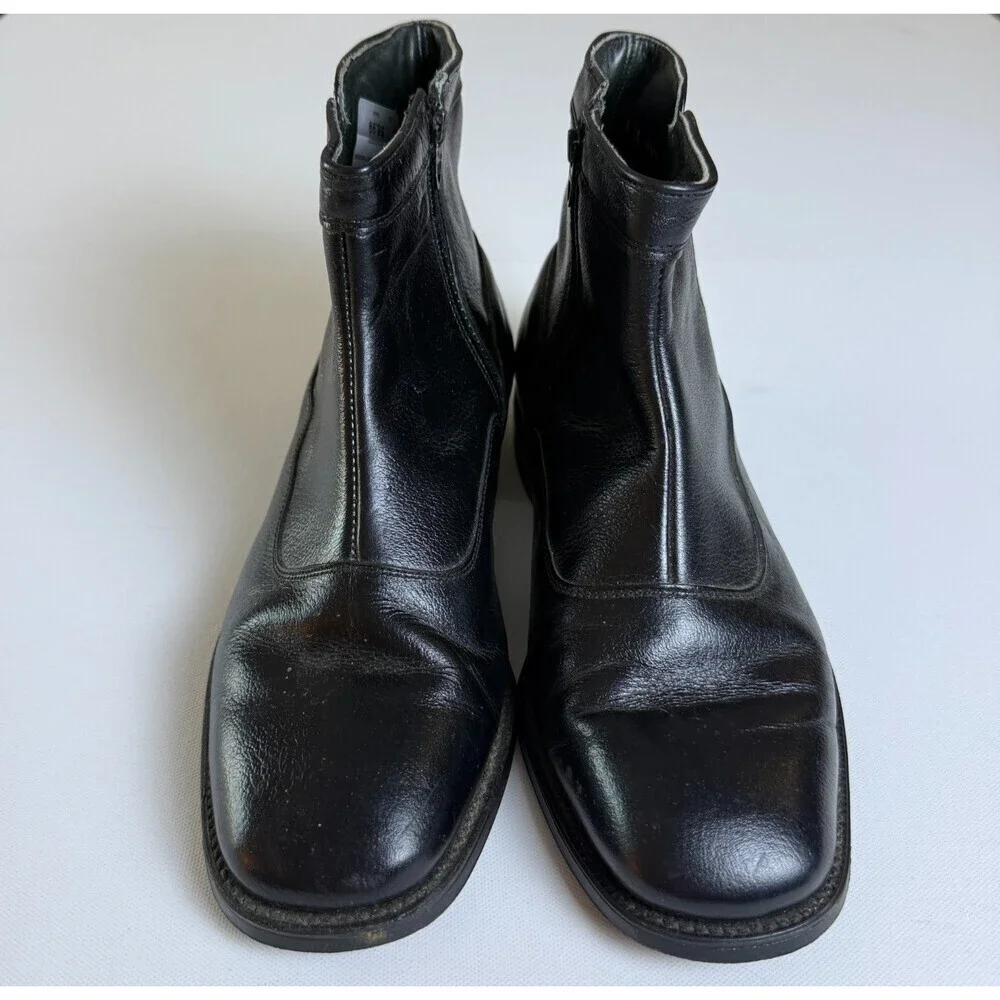 Vintage 60s 70s Side Zip Boots O'Sullivan Heel Union Made Men's 8EE (Extra Wide)